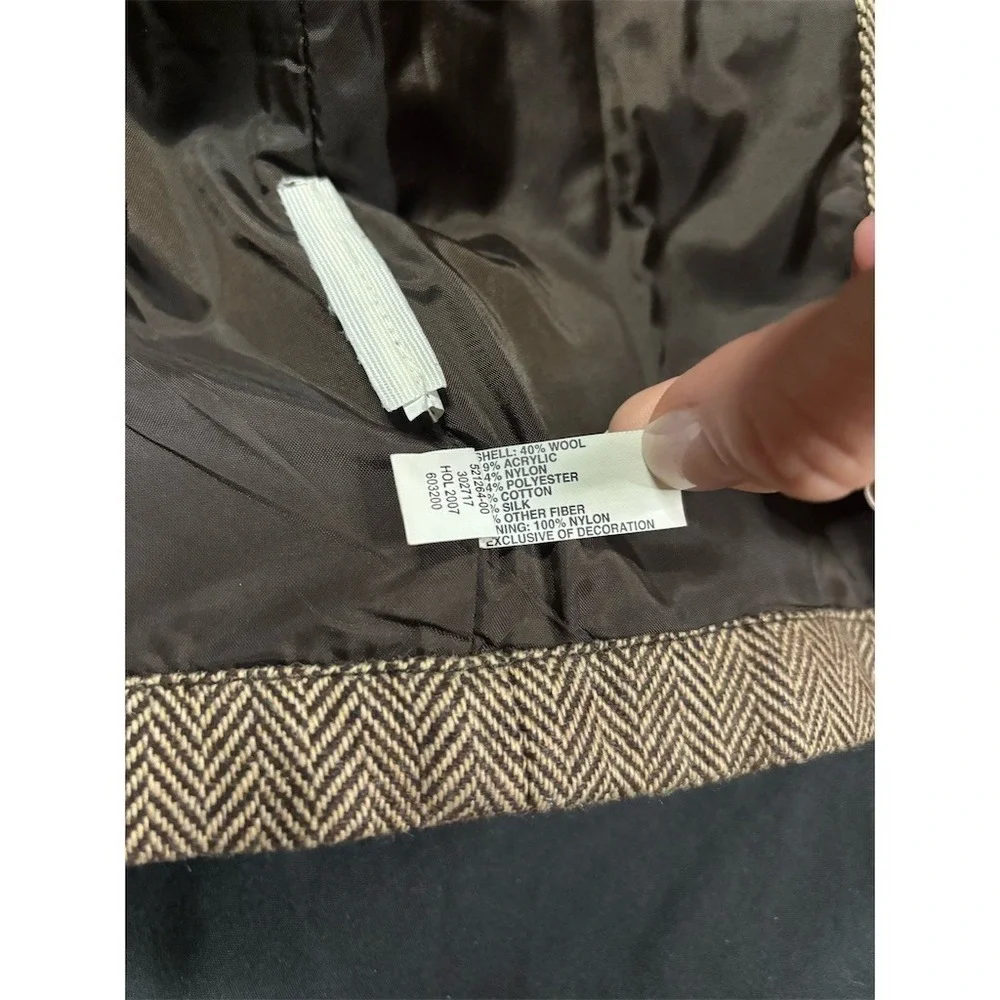 GAP babyGAP Toddler Blazer Jacket Boys 2T Brown Herringbone Lined Formal wool